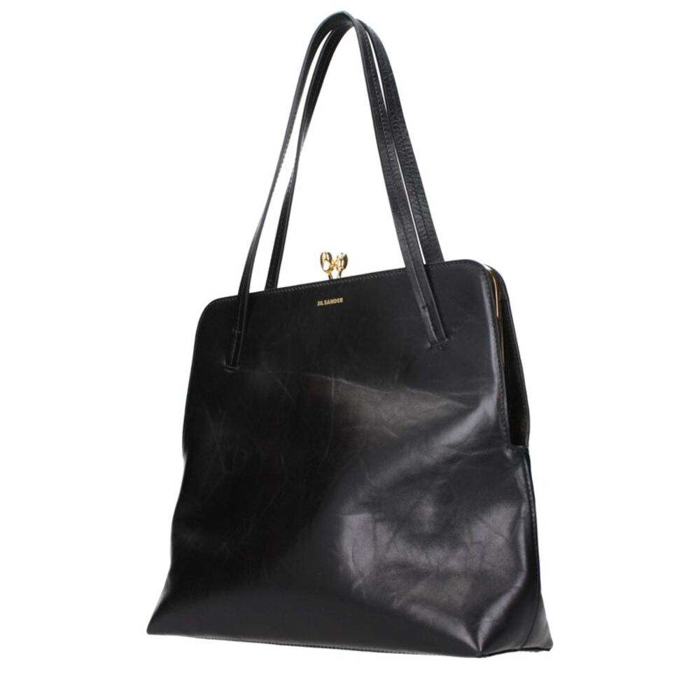 Jil Sander Black Leather Shoulder Women's Bag - Picture 2 of 3